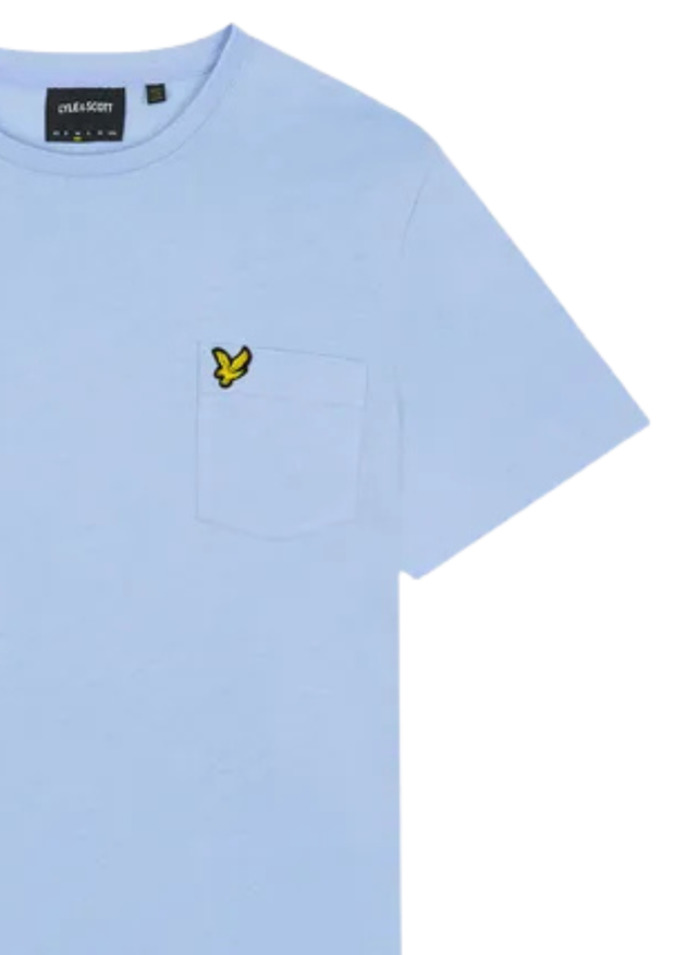 Lyle & Scott Pocket T-Shirt in Light Blue