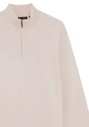 Lyle & Scott Tonal Eagle Quarter Zip Sweat in Pink Salt