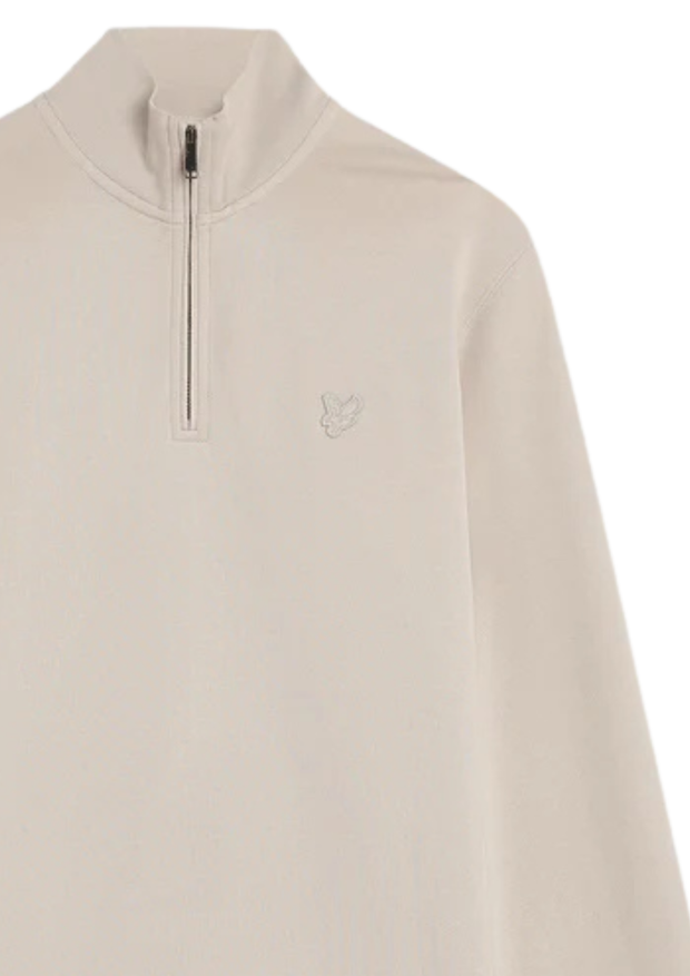 Lyle & Scott Tonal Eagle Quarter Zip Sweat in Cove