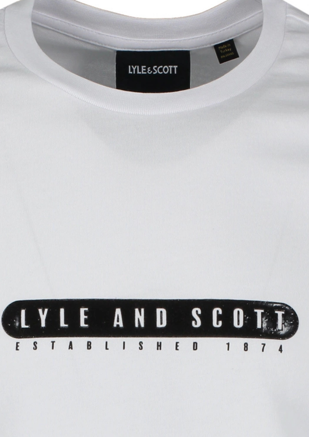 Lyle & Scott Rubberised Graphic T-Shirt in White