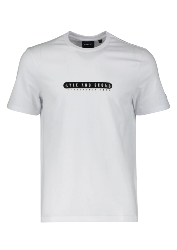 Lyle & Scott Rubberised Graphic T-Shirt in White
