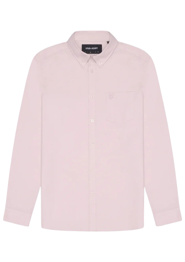 Lyle & Scott Tonal Eagle Shirt in Pink Salt