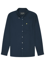 Lyle & Scott Plain Flannel Shirt in Navy