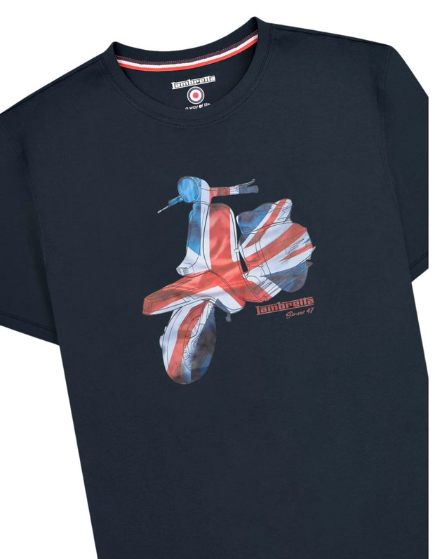 Lambretta Scooter T-Shirt in Navy