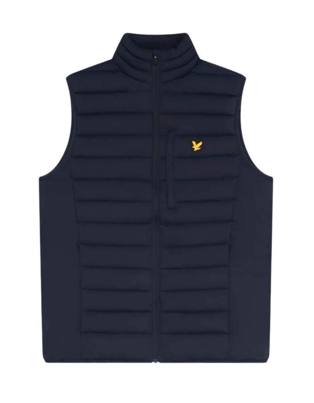 Lyle & Scott Stretch Lightweight Quilted Gilet in Navy