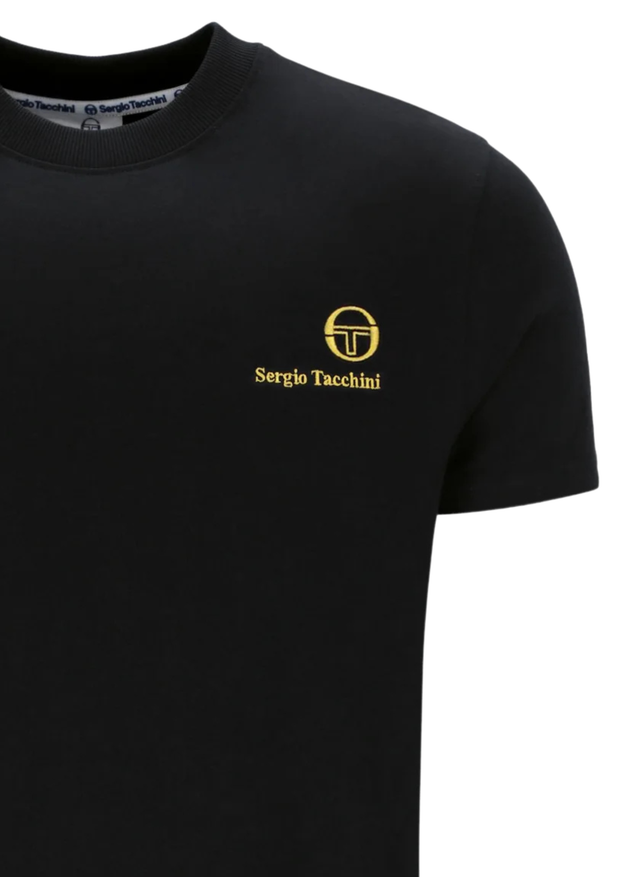 Sergio Tacchini Felton T-Shirt in Black / Gold