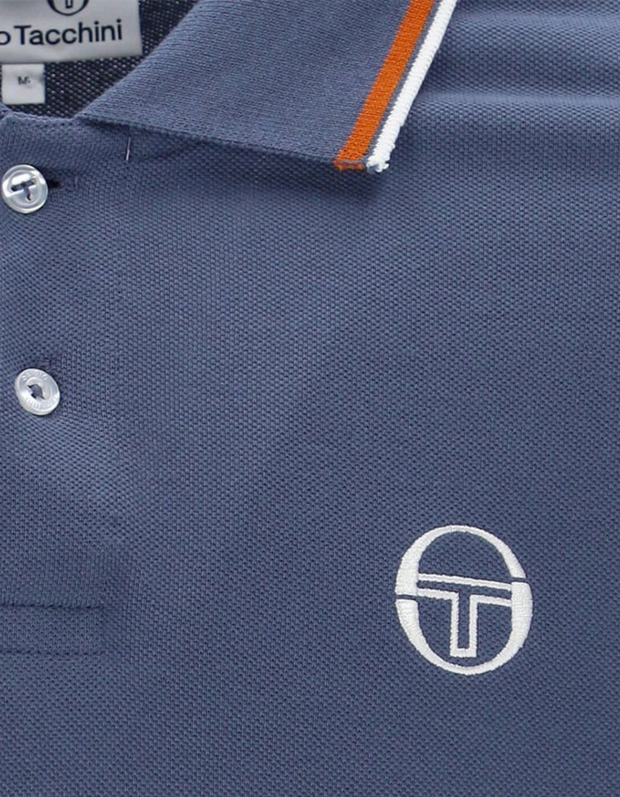 Sergio Tacchini Sergio 020 Polo in Vintage Indigo / Pumpkin Spice
