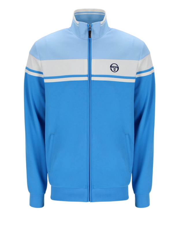 Sergio Tacchini Damarindo Track Top in Azure Blue / Gardenia