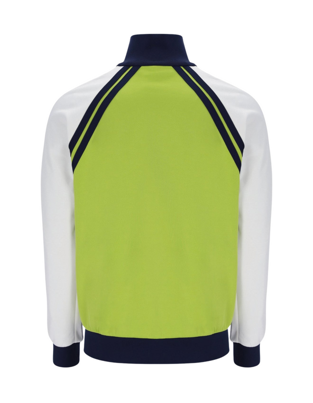 Sergio Tacchini Ghibli Track Top in Dark Citron/Gardenia/Maritime Blue