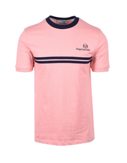Sergio Tacchini New Supermac T-Shirt in Quartz Pink / Maritime Blue