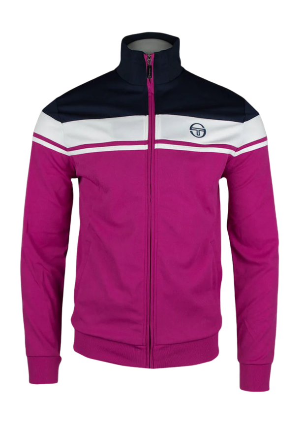 Sergio Tacchini Damarindo Track Jacket in Festival Fuchsia / Maritime Blue