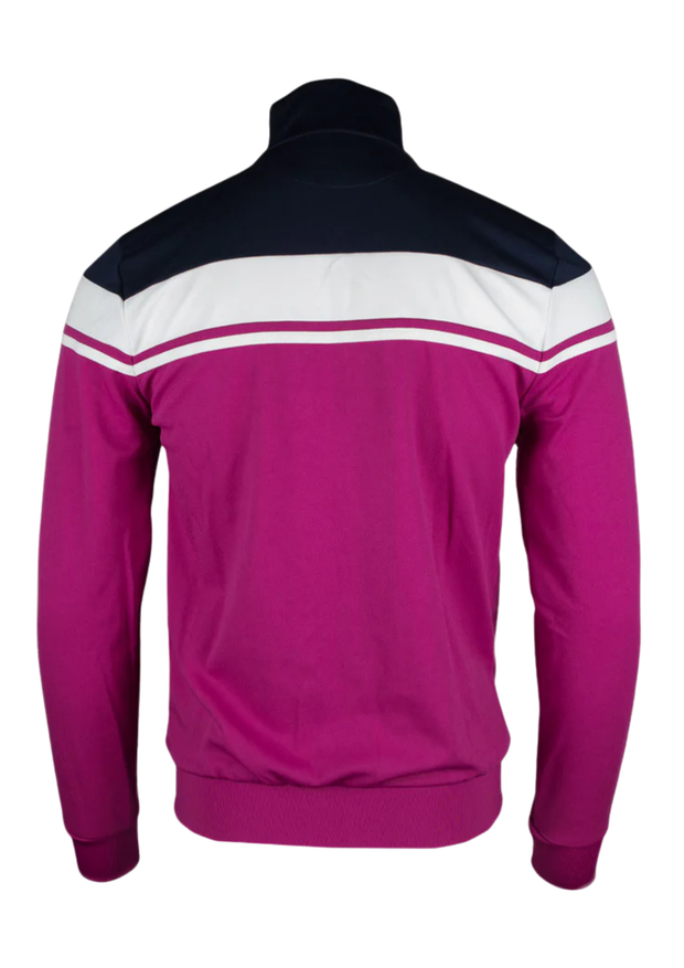 Sergio Tacchini Damarindo Track Jacket in Festival Fuchsia / Maritime Blue