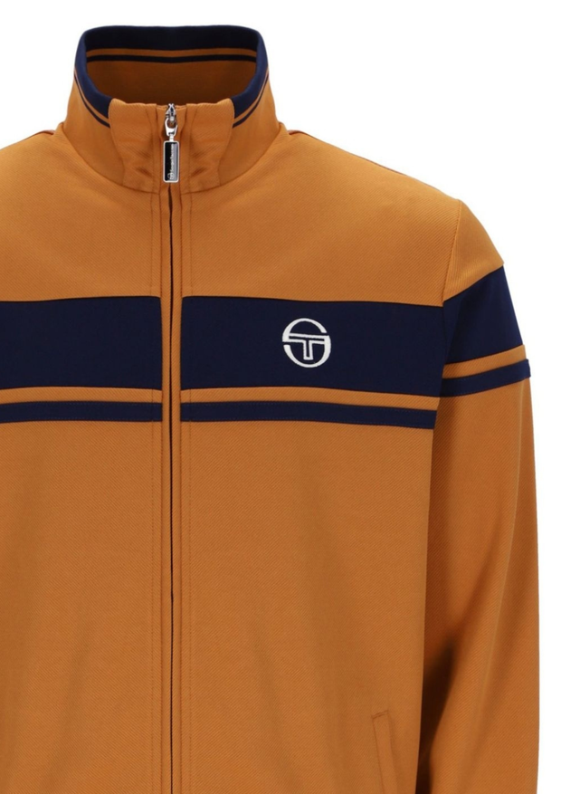 Sergio Tacchini Damarindo Track Top in Pumpkin Spice / Maritime Blue