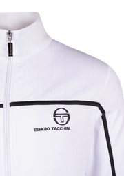Sergio Tacchini Frankie Track Top in White / Black / Adrenaline Rush