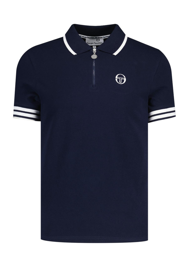 Sergio Tacchini New Iceberg 1/4 Zip Polo in Maritime Blue / White