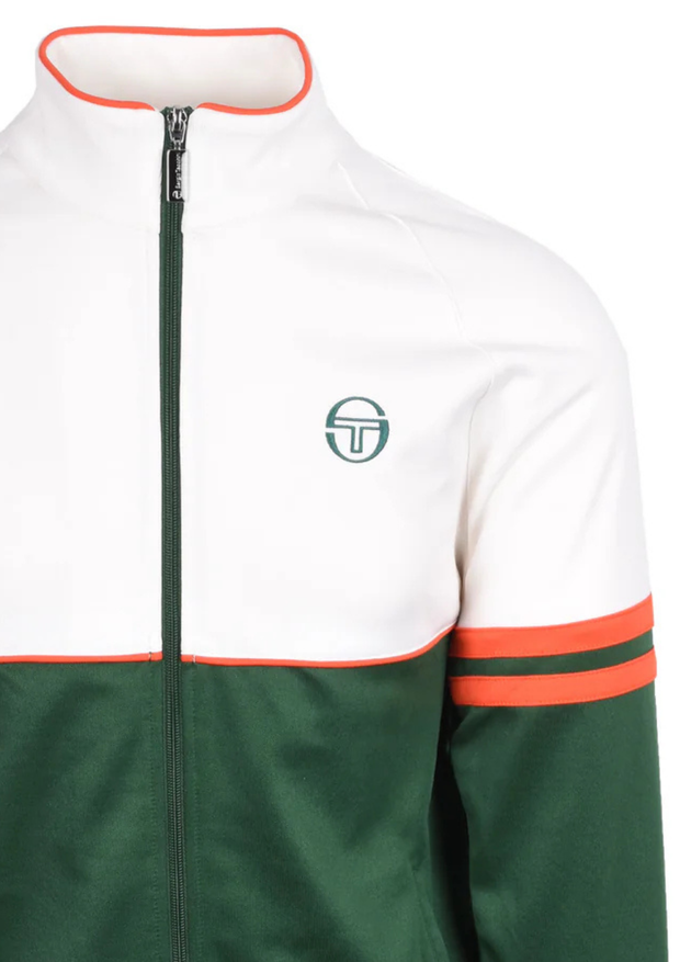 Sergio Tacchini Orion Track Jacket in Gardenia / Eden / Tangerine