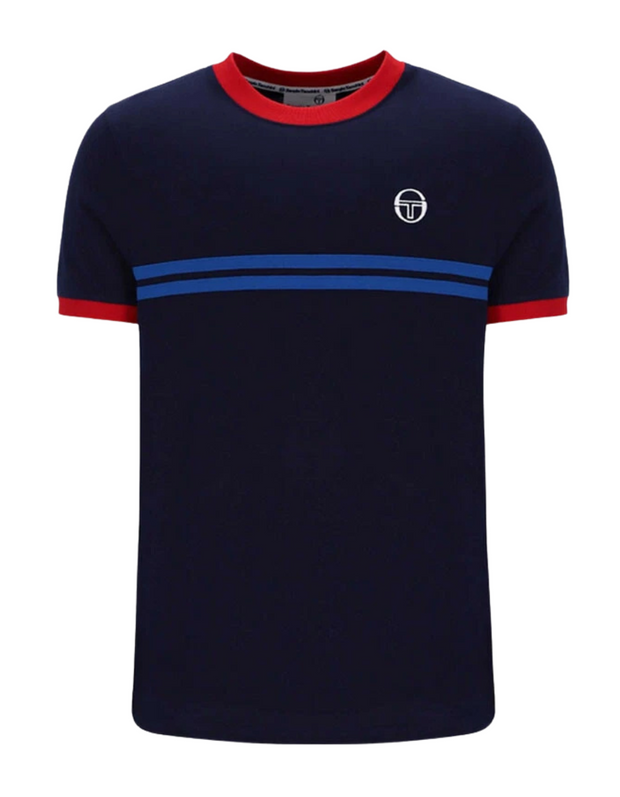 Sergio Tacchini Supermac T-Shirt in Maritime Blue / Adrenaline Rush / Nautical Blue