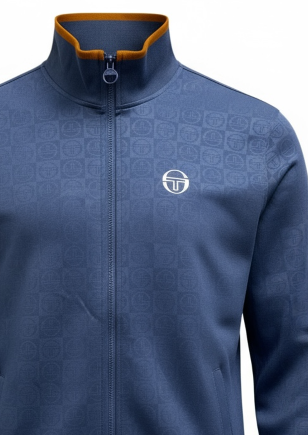 Sergio Tacchini Santoro Track Top in Vintage Indigo