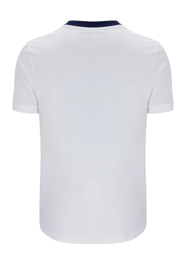 Sergio Tacchini Supermac T-Shirt in White / Maritime Blue / Adrenaline Rush