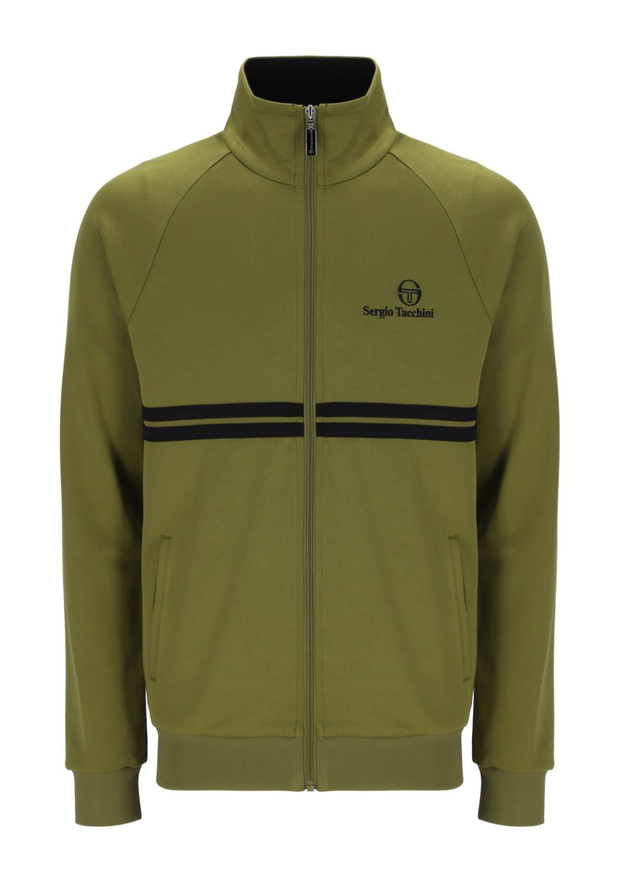 Sergio Tacchini New Dallas Track Top in Avocado / Black