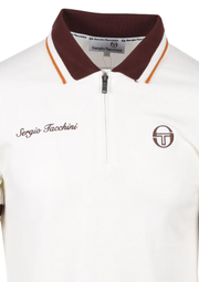 Sergio Tacchini Nanto Zip Polo in Gardenia