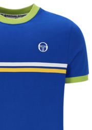 Sergio Tacchini Supermac T-Shirt in Nautical Blue / Citron / Daffodill