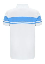 Sergio Tacchini Young Line Polo in Gardenia / Azure Blue