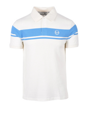 Sergio Tacchini Young Line Polo in Gardenia / Azure Blue