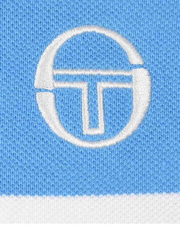 Sergio Tacchini Young Line Polo in Gardenia / Azure Blue