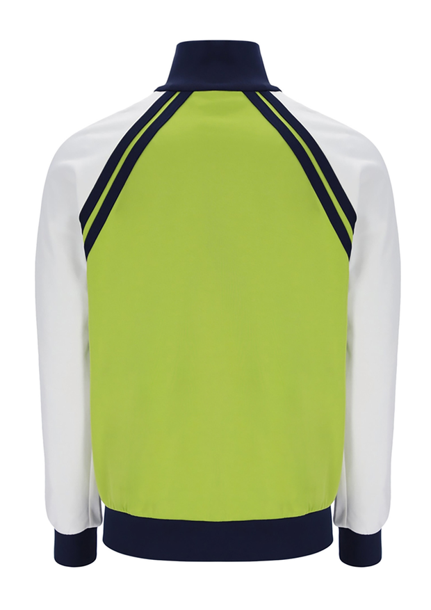Sergio Tacchini Ghilbli Track Top in Dark Citron / Gardenia / Maritime Blue