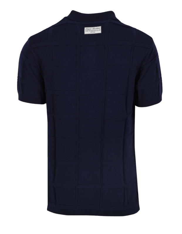 Sergio Tacchini Lorenzo Zip Polo in Maritime Blue