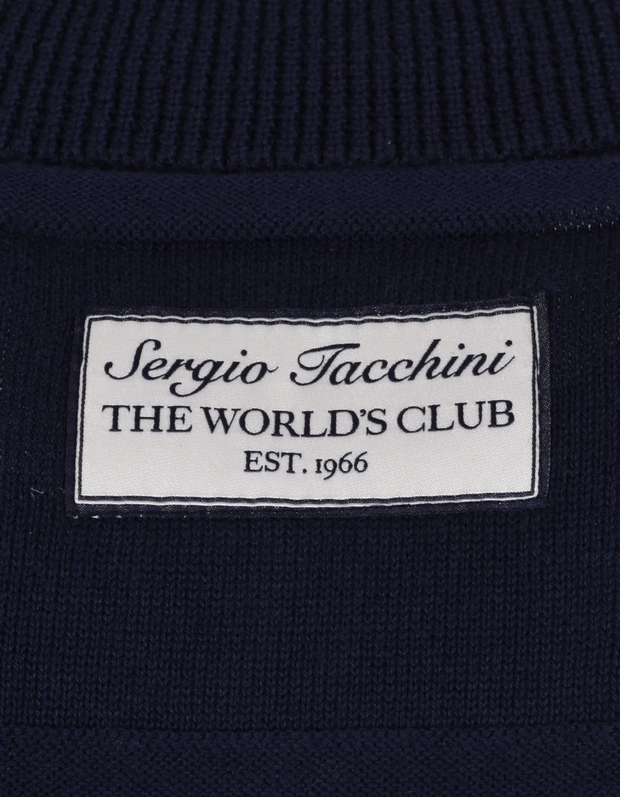 Sergio Tacchini Lorenzo Zip Polo in Maritime Blue
