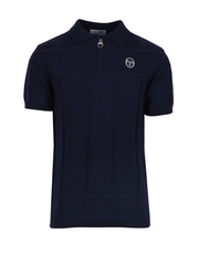 Sergio Tacchini Lorenzo Zip Polo in Maritime Blue