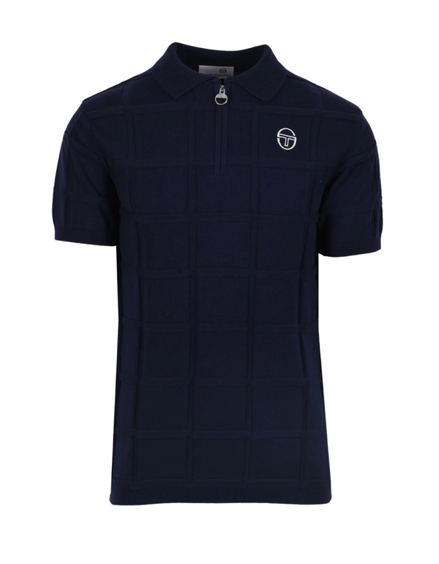 Sergio Tacchini Lorenzo Zip Polo in Maritime Blue