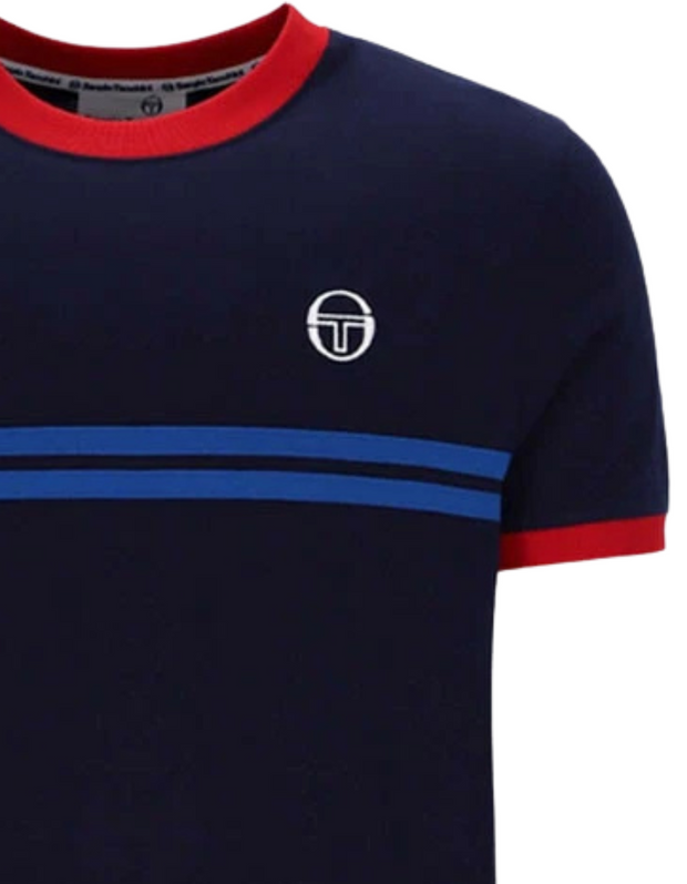 Sergio Tacchini Supermac T-Shirt in Maritime Blue / Adrenaline Rush / Nautical Blue