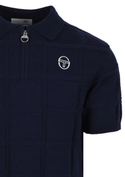 Sergio Tacchini Lorenzo Zip Polo in Maritime Blue