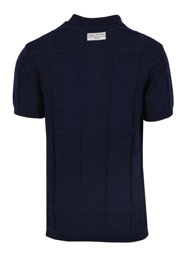 Sergio Tacchini Lorenzo Zip Polo in Maritime Blue