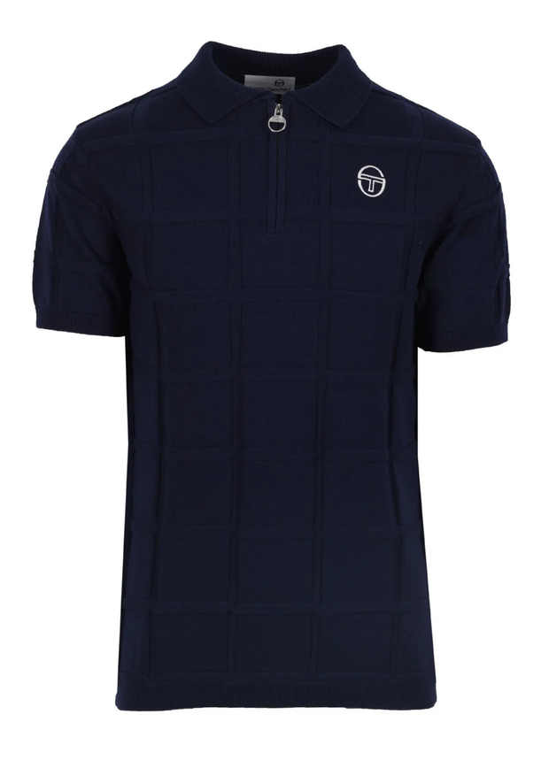 Sergio Tacchini Lorenzo Zip Polo in Maritime Blue
