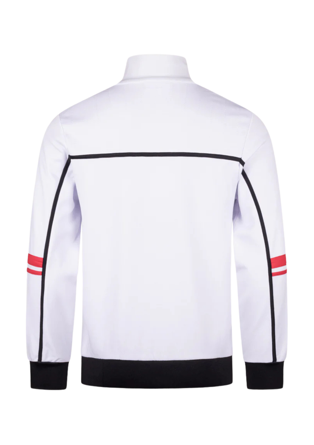 Sergio Tacchini Frankie Track Top White / Black / Adrenaline Rush