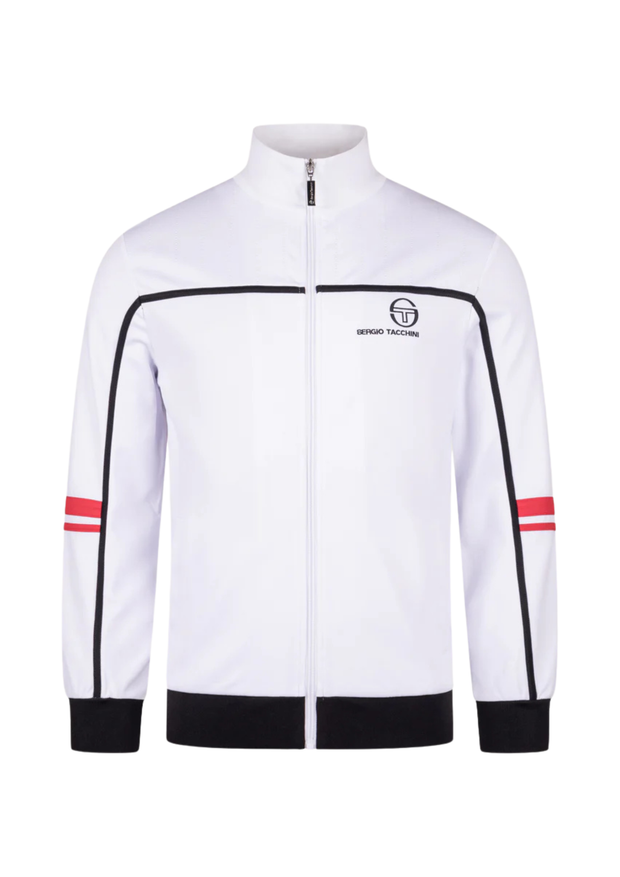 Sergio Tacchini Frankie Track Top White / Black / Adrenaline Rush