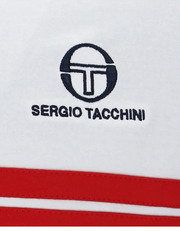 Sergio Tacchini Super MK2 T-Shirt in White / Adrenaline Rush