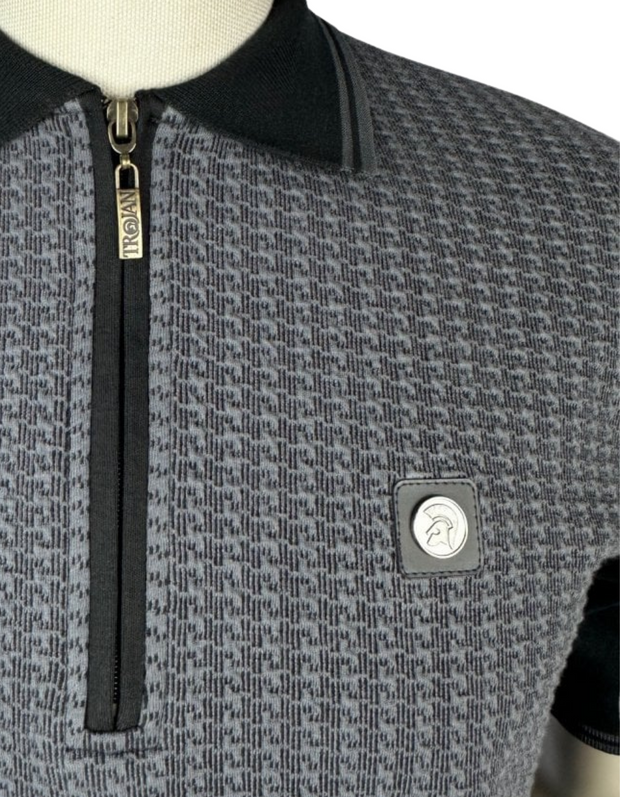 Trojan Textured 8973 Polo in Black