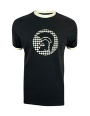 Trojan 8989 Houndstooth Helmet Logo T-Shirt in Black