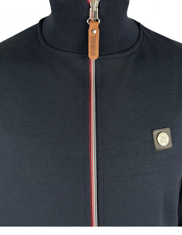 Trojan TR8950 Chrome Zip Track Top in Navy