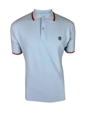 Trojan 1038 Twin Tipped Textured Polo in Powder Blue