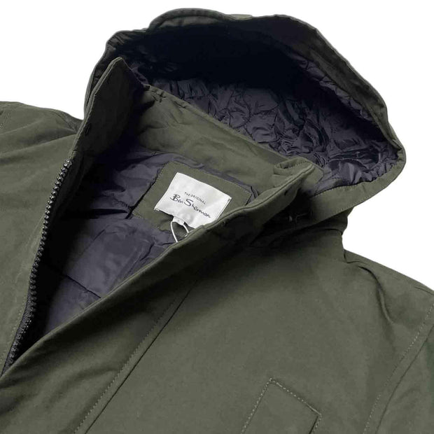 Ben Sherman Heavy Parka in Khaki Green