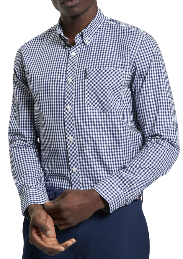 Ben Sherman Signature Gingham Shirt in Dark Blue