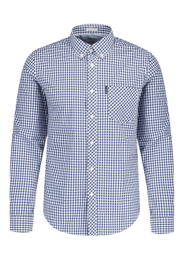 Ben Sherman Signature Gingham Shirt in Dark Blue