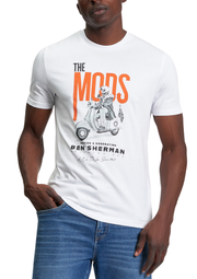 Ben Sherman Mods Poster T-Shirt in White