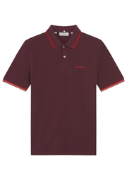 Ben Sherman Signature Pique Polo in Dark Wine